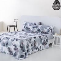 juego de sabanas lorna saten algodon 200 hilos gris cama 160