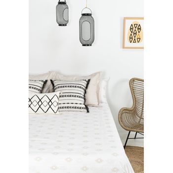 Juego Sábanas Estampadas Kilim Beige -  Cama 180 (2 Funda Almohada 45x