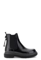 botines brillantes con elasticos efecto arrugado black