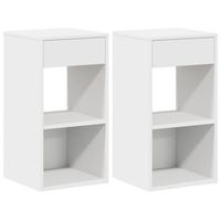 mesillas de noche con cajon 2 uds blanco 35x34x665 cm vidaxl