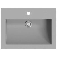 lavabo de granito gris 600x450x120 mm vidaxl
