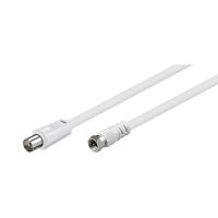 goobay cable coaxial antena a conector f machomacho 25m blanco