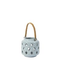 farol decorativo de gres gris h13