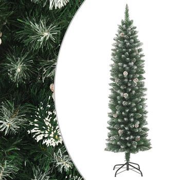 Árbol De Navidad Artificial Estrecho Con Soporte Pvc 210 Cm Vidaxl