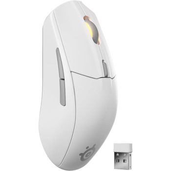 Ratón SteelSeries Rival 3 Wireless Gen 2 gaming inalámbrico 18000 DPI RGB 6 botones Blanco