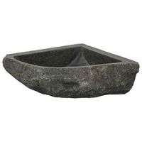 lavabo de bano moderno  lavabo gris 30-37 x 30-37 x 12 cm piedra del rio
