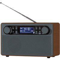 daewoo avs1324 portable dabfm retro radio - grey grey