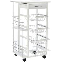 carrito de cocina 47x37x83 cm blanco