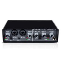 q-24 tarjeta de sonido para computadora interfaz de audio usb externa 24 bit192 khz 2 entradas 4 salidas tarjeta de son