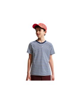 Camiseta Nike Sportswear Infantil Midnight Navy/Blanco
