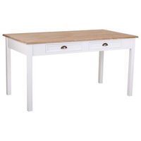 mesa de madera blanca 150x80x78
