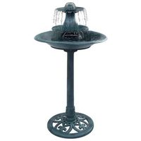 fuente de bano para pajaros plastico verde 50x91 cm cfw14525