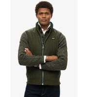 superdry para hombre m5012157a chaleco estate fleece gilet verde xxl casual poliester reciclado sostenible