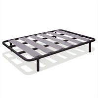 somier 160 x 200 cm 2uds 80x200cm lamina de haya tubo de acero 40x30mm patas 25 cm