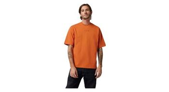 Camiseta oversize fox wordmark naranja para hombre