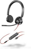 hp auriculares estereo poly blackwire 3325 con certificacion microsoft teams usb-c  conector de 35 mm  adaptador usb-ca