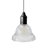 lampara de suspension vidrio transparente  d16 cm
