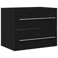 mueble de bano para lavabo de roble negro 60x385x48 cm