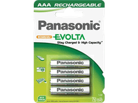 pilas aaa - wentronic 750mah nimh 4-bl evolta panasonic niquel metal hidruro 12v bateria recargable