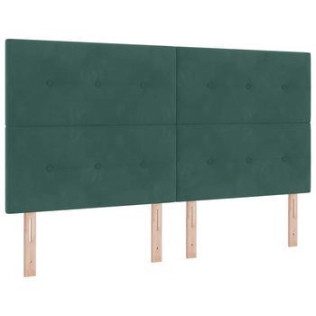 Cabecero，panel De Cabecero Verde Oscuro 180 Cm Terciopelo