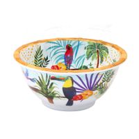 cuenco pequeno de melamina con estampado de tucanes 15 cm