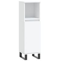 armario de bano madera de ingenieria blanco 30x30x100 cm vidaxl