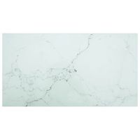 tablero mesa diseno marmol vidrio templado blanco 120x65 cm 8mm vidaxl
