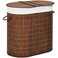 cesta de lavanderia 625x37x605 cm marron