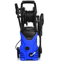 costway hidrolavadora de alta presion con boquilla cables y mangueras limpiadoras a presion para jardin coche casa exterior azul 27 x 27 x 68 cm