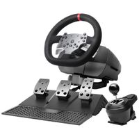 mars gaming mwh-rsx volante simracing con force feedback y motor dual set 3 pedales con resistencia progresiva palanca de cambios en h y 12 marchas 14 botones personalizables pc ps4 xbox series