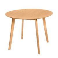mesa de comedor de  100 con patas de roble y tablero roble