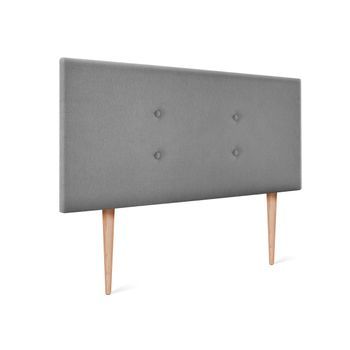 Cabecero De Tela Aqualine Con 2 Hileras De Botones 105x105cm Con Patas Camas 105 - Gris