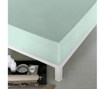 Sábana bajera ajustable naturals verde cama de 135 (135 x 190 cm)