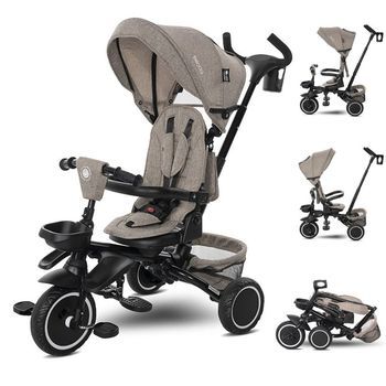 Triciclo De Plegado Compacto Freccia Con Asiento Giratorio 360° Hasta 25 Kg De Lorelli
