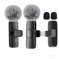 microfono lavalier inalambrico profesional con puerto tipo-c para telefonos inteligentes computadoras tabletas conexion plug and play