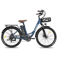 bicicleta electrica fafrees f26 lasting - motor 250w bateria 36v203ah autonomia 160km - azul