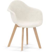 silla de comedor - tapizado boucle - dominic  blanco