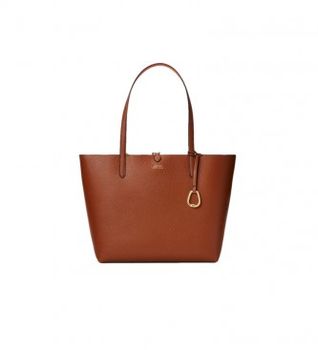 Lauren Ralph Lauren para mujer. 431795329002 Bolso reversible Tote Medium marrón -28x40,6x12,7cm- (OSFA), Casual, Poliuretano