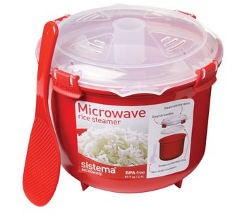 SISTEMA Round 2.6-litre Rice Steamer, White