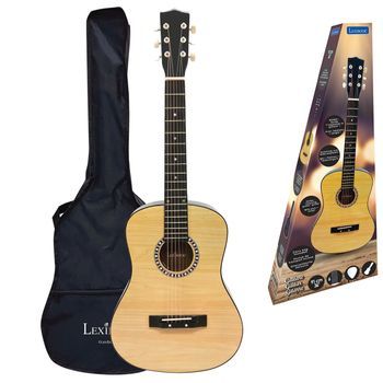 Guitarra Acústica De Madera Con Funda – 91 Cm
