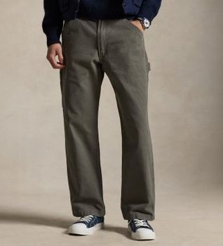 Polo Ralph Lauren para hombre. 710979391003 Pantalón de carpintero de loneta de Polo gris (32/32), Casual, Algodón