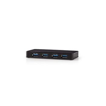 Hub NEDIS 4 puertos USB 3.2 Gen 1 modelo UHUBU3420BK con alimentación externa