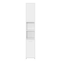 armario para bano mueble alto 2 puertas 30x190x30cm blanco