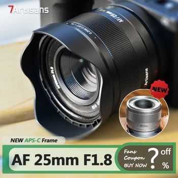 Lente de Cámara Prime de Gran Apertura 7artisans AF 25mm F1.8 APS-C para Fotografía Humanista con Montura Sony E Fujifilm XF
