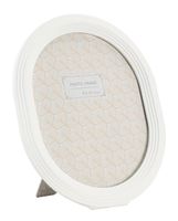 marco oval de resina blanca cm 25x2x30