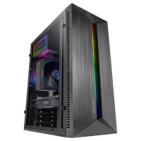 mars gaming mc-blaze caja pc atx ventilador frgb 80mm tira led rgb frontal negro