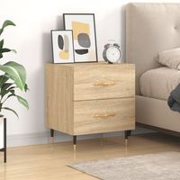 mesita de noche  mesa auxiliar  mesilla madera de ingenieria roble sonoma 40x35x475 cm cfw63504