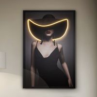 cuadro con luz led pamela 80x120cm