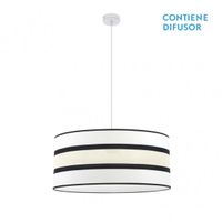 fabrilamp colgante con pantalla modelo karla 3 luces blancobeis
