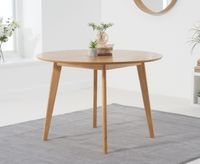 sacha oak 110cm round dining table
